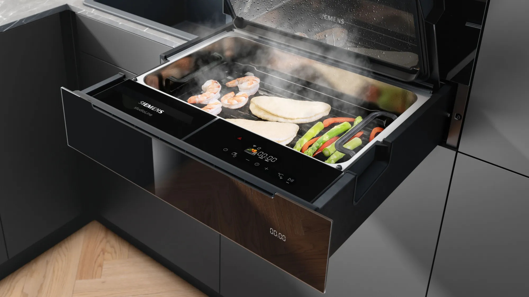 Kuechengeraete Trends 2026 Siemens studioLine Dampfschublade