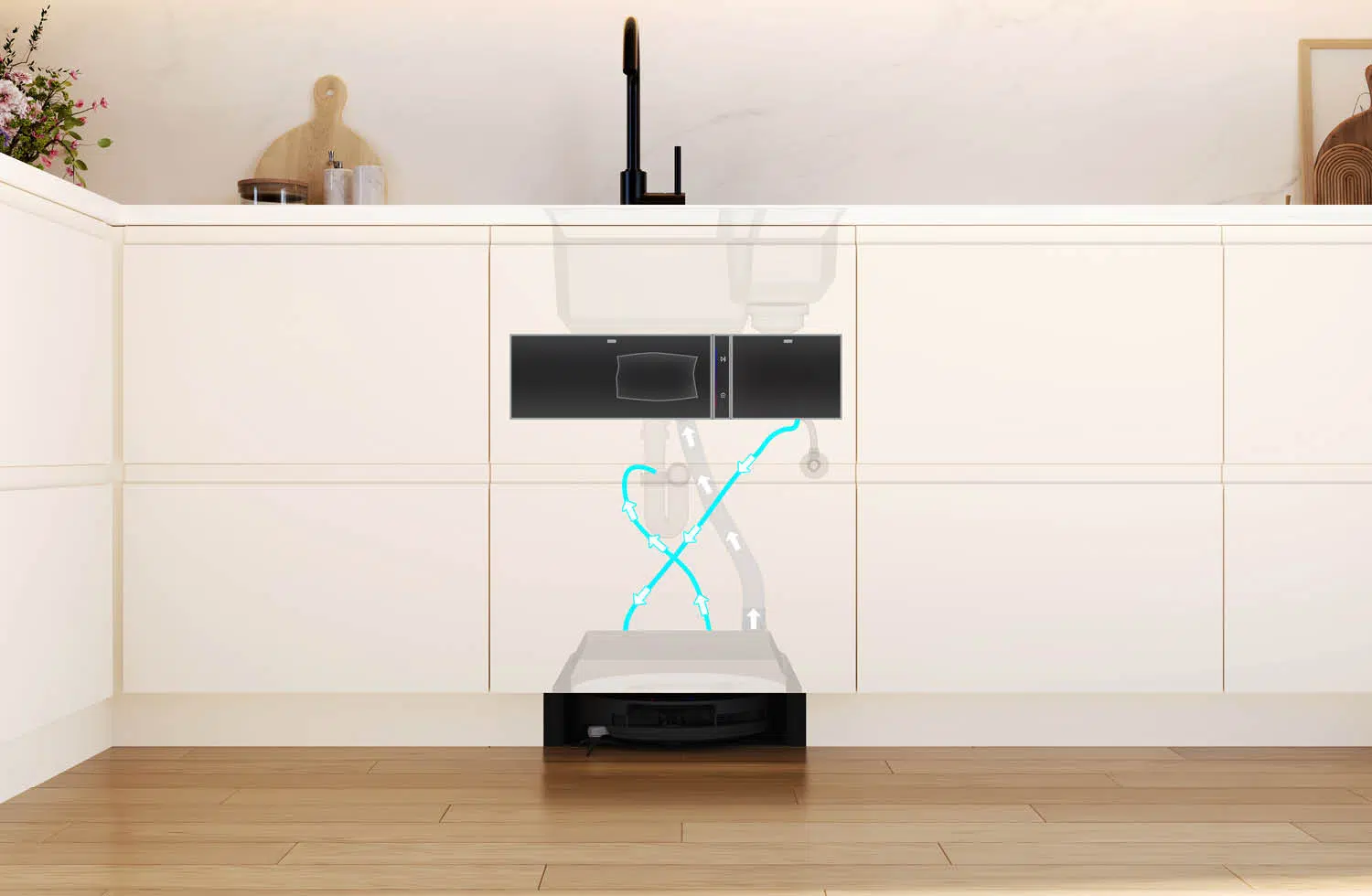 Bosch-ECOVACS-Einbau-Saugroboter