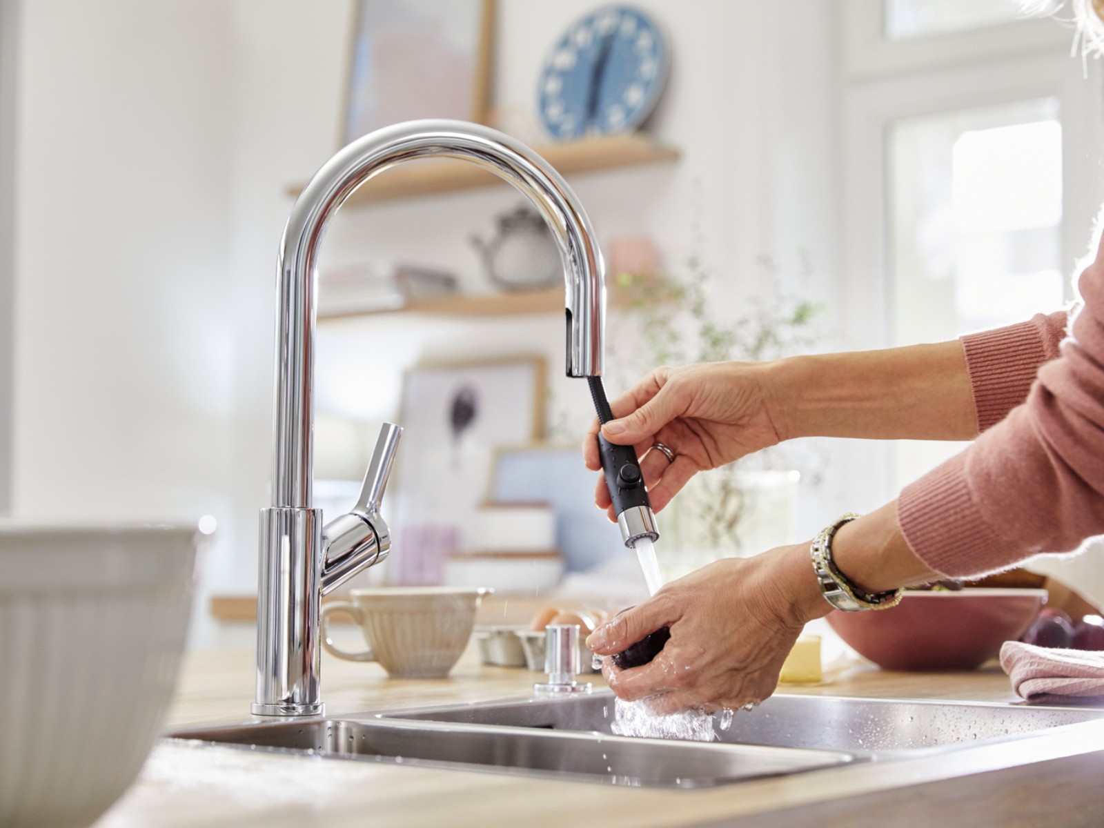 Blanco Carena Spuele mit Schlauchbrause