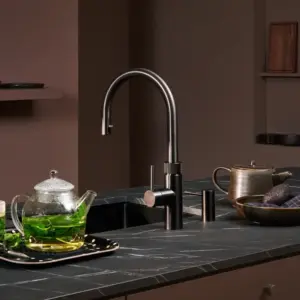 Quooker Wasserhahn Quooker-Flex-Gunmetal-rund