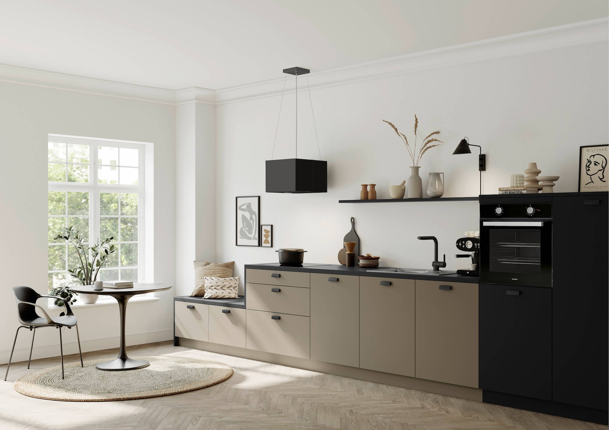 Haecker Porto Kuechenzeile modern Umbra