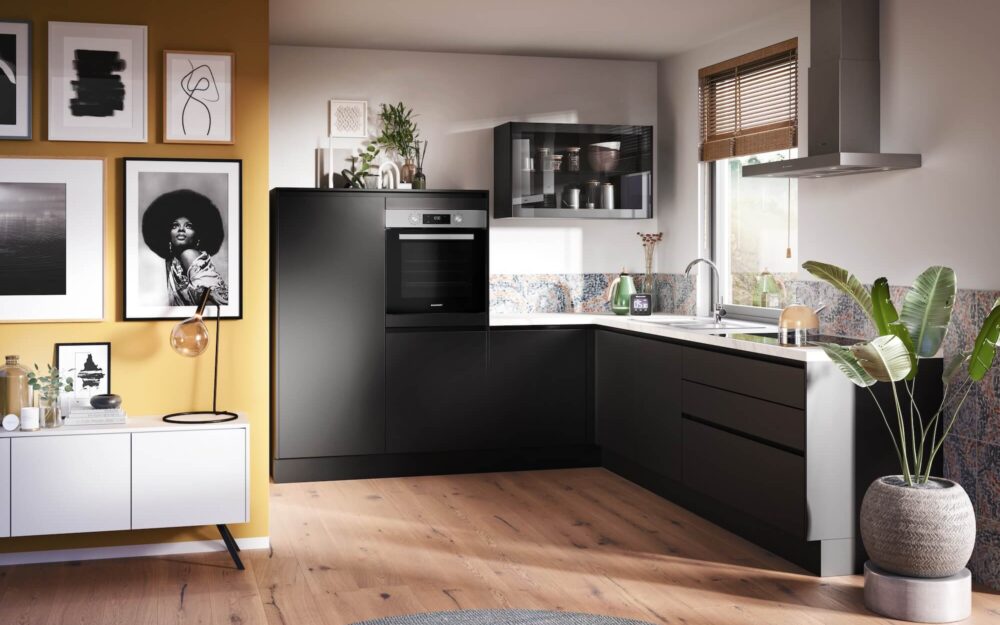 Haecker Top Soft L-Kueche Schwarz