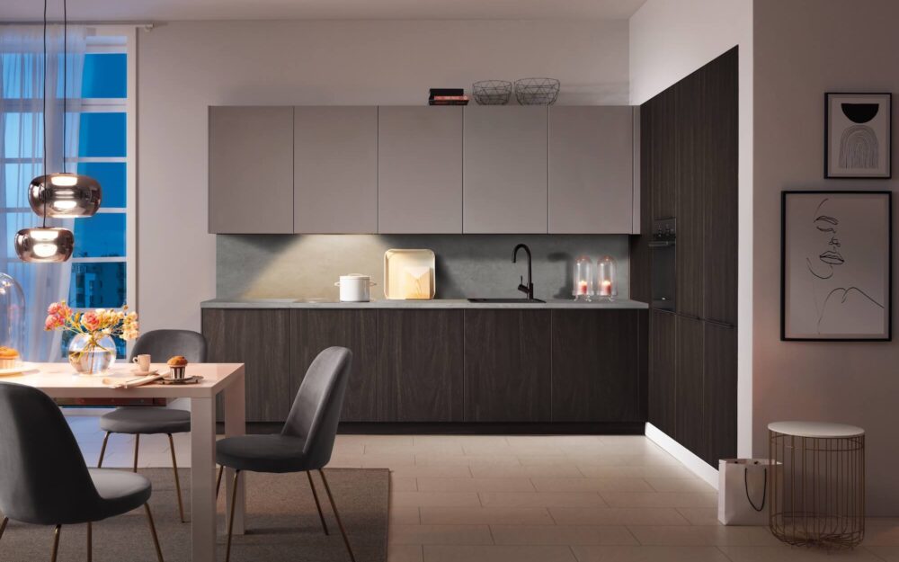 Häcker Walnuss Dunkel Moderne Küchenzeile